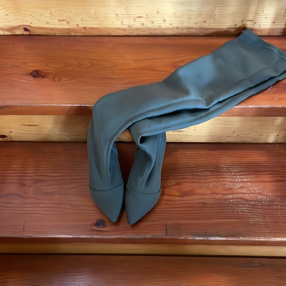 Topshop thigh-high autumn green boots - EU Size 38 (US 8) - Picture 3 of 9